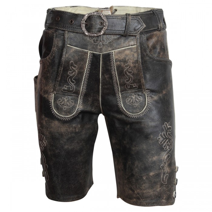 German Bavarian Lederhosen Suede Leather Cracker Shorts